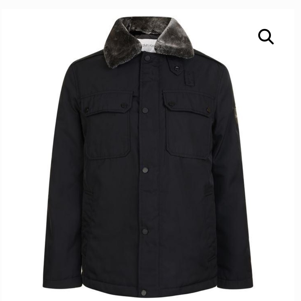 Calvin Klein Menswear Nylon Field Jacket Black Size 52 (European) US size 42
